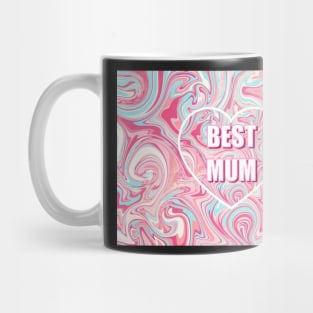 Best Mum On Marble Style Finish Mug
